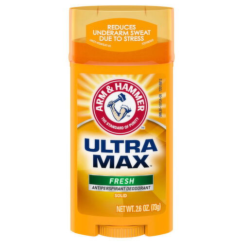 Arm & Hammer Ultra Max Antiperspirant Deodorant, Fresh, Solid