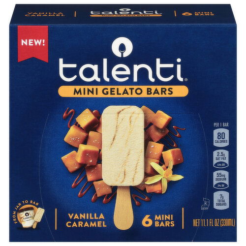 Talenti Mini Gelato Bars, Vanilla Caramel