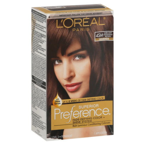 Superior Preference Hair Color, Dark Soft Mahogany 4SM, Warmer