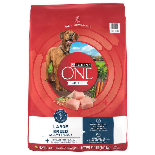 Purina One +Plus Dog Food, Natural, Large Breed, Adult Formula