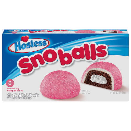 Hostess Snoballs Chocolate Cake, Coconut & Marshmallow Covered