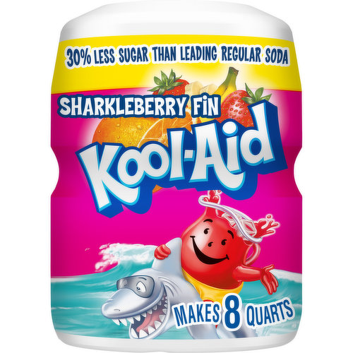 Kool-Aid Sugar-Sweetened Sharkleberry Fin Strawberry Orange Punch Artificially Flavored Powdered Soft Drink Mix