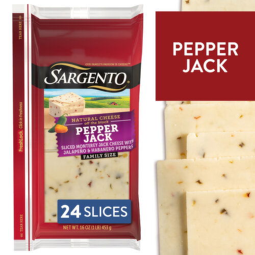 SARGENTO Sargento® Sliced Pepper Jack Natural Cheese, 24 Slices