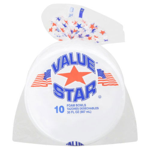 Value Star Foam Bowls