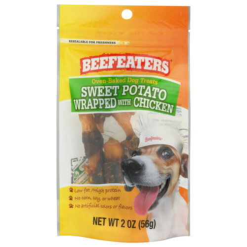 Beefeaters Dog Treats, Sweet Potato Wrapped with Chicken