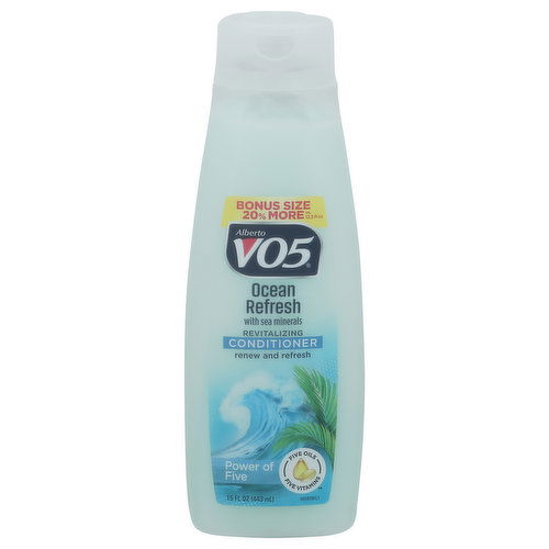 Alberto VO5 Conditioner, Revitalizing, Ocean Fresh, Bonus Size