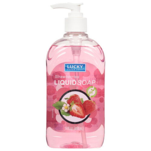 Lucky Super Soft Liquid Soap, Strawberries