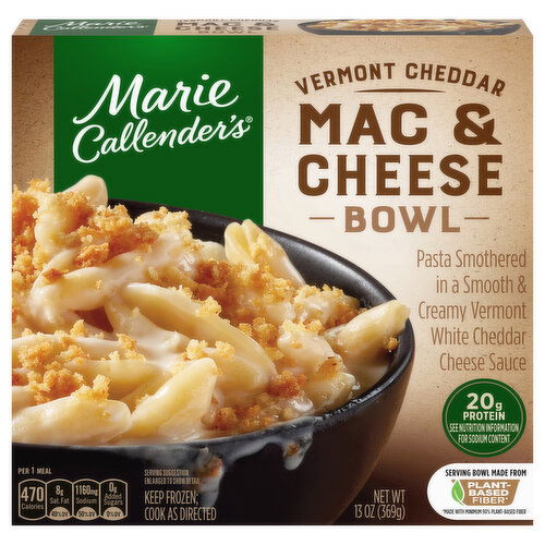 Marie Callender's Creamy Vermont Mac & Cheese Bowl Frozen Meal