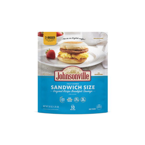 Johnsonville Pork Breakfast Sausage Patties, Original, 10 Patties