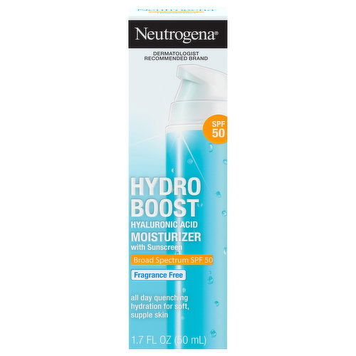 Neutrogena Hydro Boost Moisturizer, Sunscreen, Hyaluronic Acid, Broad Spectrum SPF 50