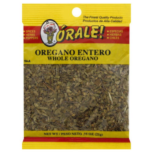 Orale Oregano, Whole