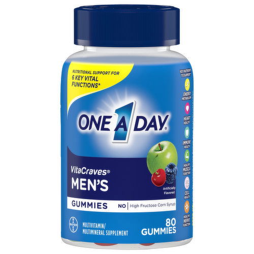 One A Day VitaCraves Multivitamin/Multimineral, Men's, Gummies