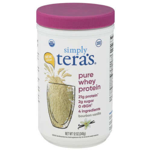 Simply Tera's Whey Protein, Pure, Bourbon Vanilla