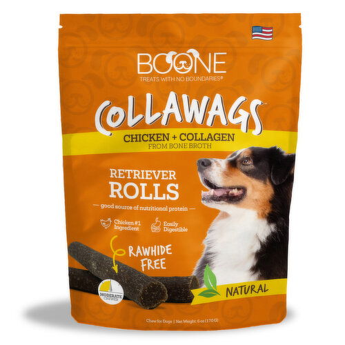Boone Collawags Retriever Rolls, Chicken + Collagen