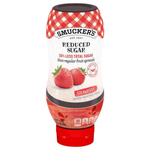 Smucker's Fruit Spread, Reduced Sugar, Strawberry