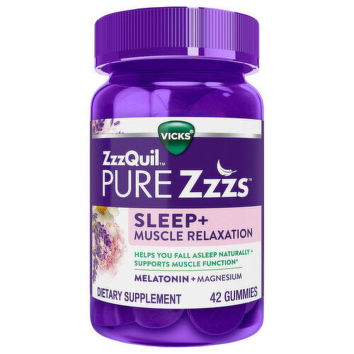 Vicks Pure Zzzs Sleep + Muscle Relaxation, Gummies