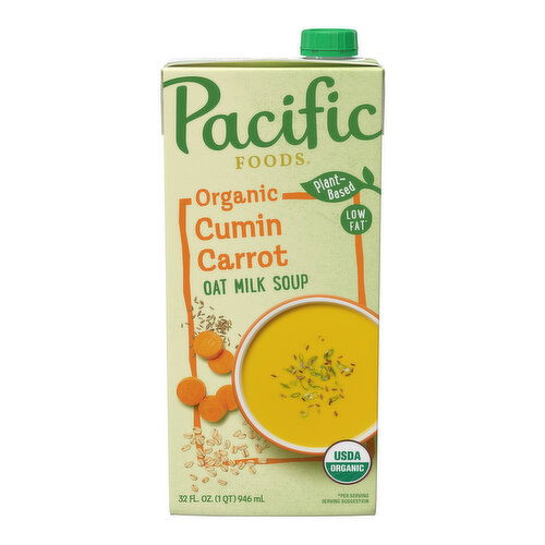 Pacific Foods Organic Cumin Carrot Oat Milk Vegan Soup