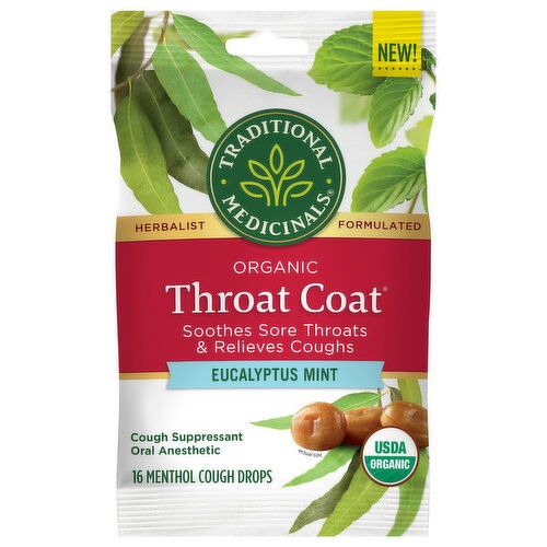 Traditional Medicinals Throat Coat, Organic, Eucalyptus Mint