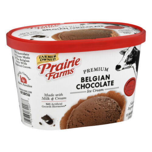 Prairie Farms Ice Cream, Premium, Belgian Chocolate