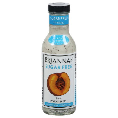 Briannas Dressing, Sugar Free, Rich Poppy Seed