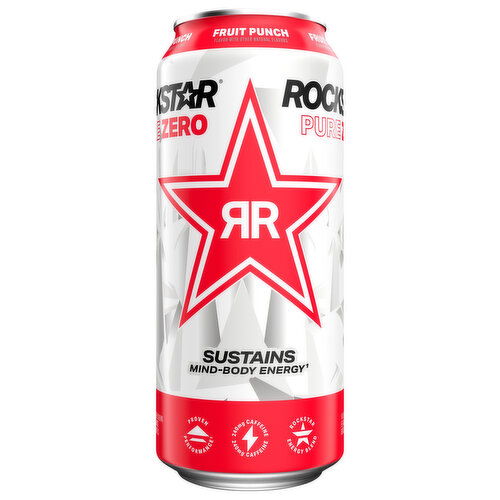 Rockstar Pure Zero Sugar Free Fruit Punch Energy Drink