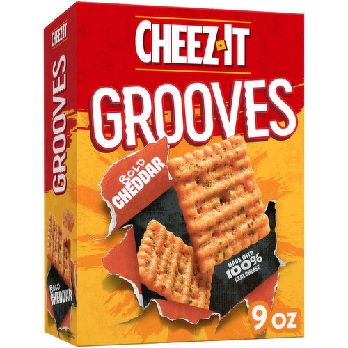 Cheez-It Grooves Cheese Crackers, Bold Cheddar