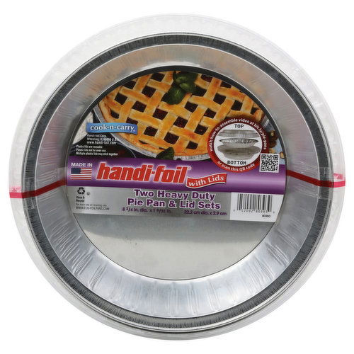 Handi Foil Pie Pan & Lid Sets, Heavy Duty