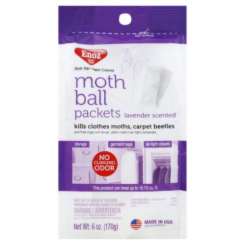 Enoz Moth Balls Packets, Lavender Scented