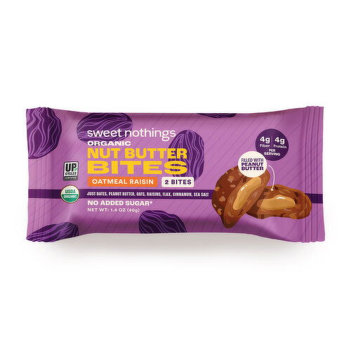 Sweet Nothings Nut Butter Bites, Oatmeal Raisin