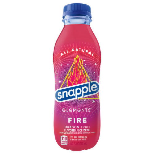 Snapple Elements Juice Drink, Dragon Fruit Flavored, Fire