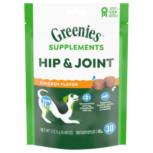 Greenies Supplements, Chicken Flavor, Hip & Joint