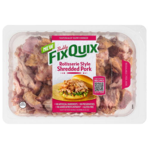 Buddig Fix Quix Pork, Shredded, Rotisserie Style