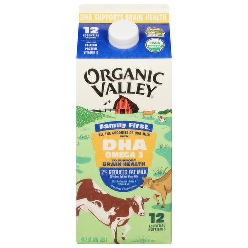 Organic Valley Family First Milk, 2% Reduced Fat