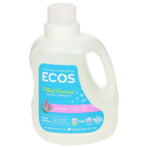 Ecos Laundry Detergent, Plant Powered, Lavender