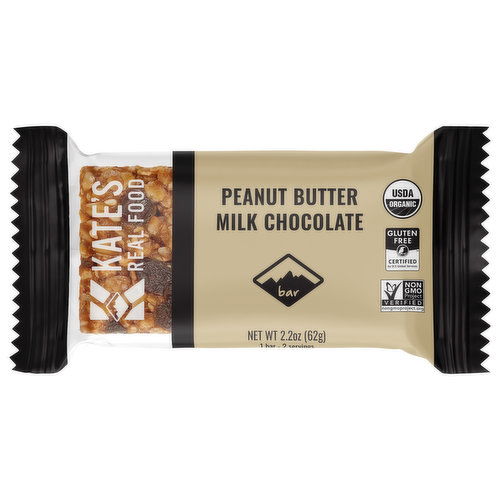 Kate's Real Food Bar, Peanut Butter Milk Chocolate