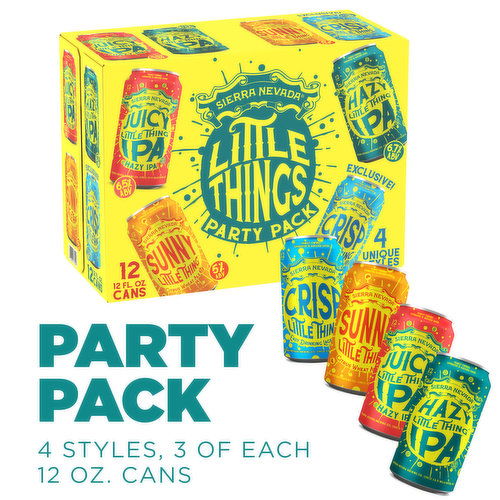 Sierra Nevada Little Things Beer, Little Things Party Pack Craft Beer 12 Pack (12oz Cans)