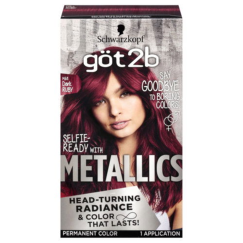 Got2b Metallics Permanent Hair Color, Dark Ruby M68