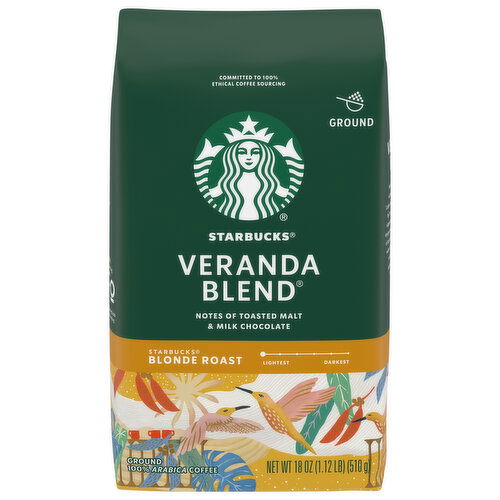 Starbucks Coffee, 100% Arabica, Ground, Blonde Roast, Veranda Blend