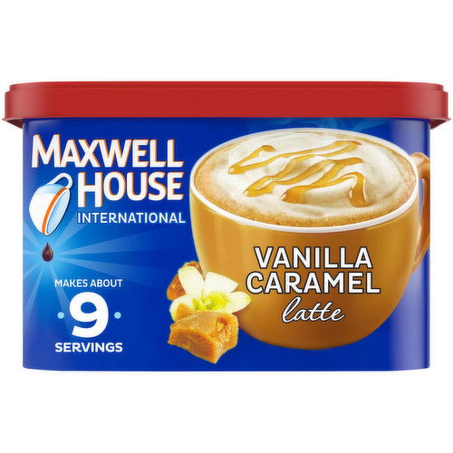 Maxwell House International Vanilla Caramel Latte Cafe-Style Instant Coffee Beverage Mix