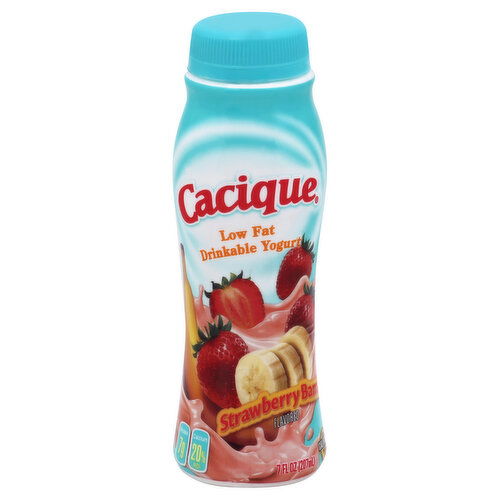 Cacique Drinkable Yogurt, Low Fat, Strawberry Banana Flavored