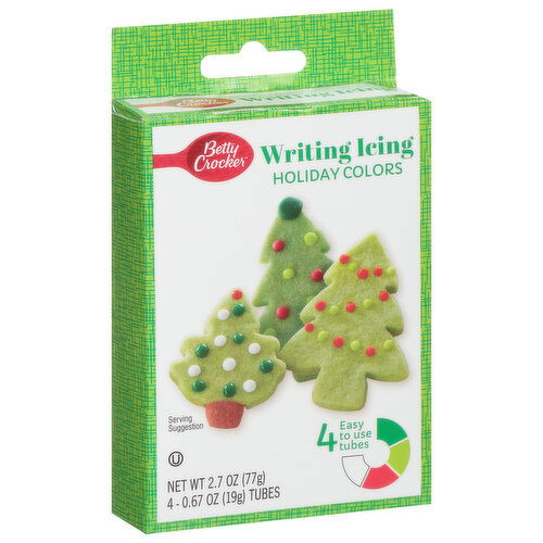 Betty Crocker Writing Icing, Holiday Colors