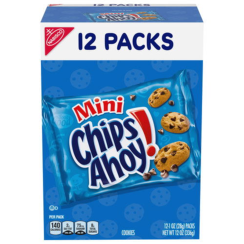 Chips Ahoy! Cookies, Mini, 12 Packs