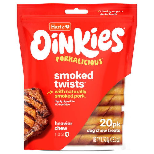 Hartz Oinkies Dog Chew Treats, Smoked Twists, Heavier Chew 4