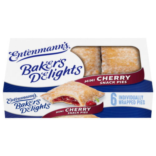 Entenmann's Baker's Delights Cherry Mini Snack Pies, 6 packs, 12 oz