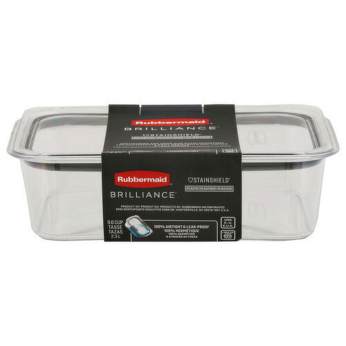 Rubbermaid Brilliance Container, Plastic, 9.6 Cup