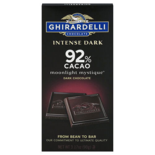 Ghirardelli Intense Dark Dark Chocolate, Moonlight Mystique, 92% Cacao