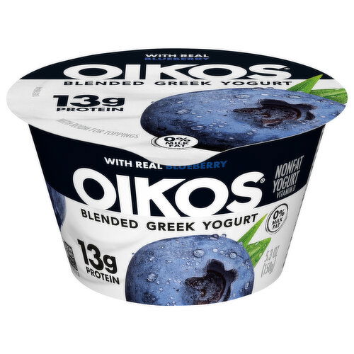 Oikos Nonfat Blended Greek Blueberry Yogurt