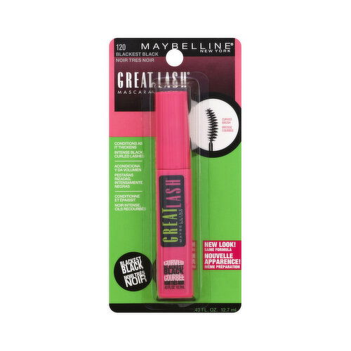 maybelline Great Lash Mascara, Blackest Black 120