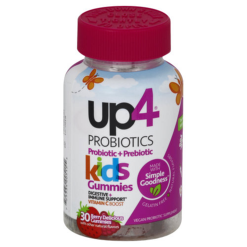 UP4 Probiotic + Prebiotic, Gummies, Berry Delicious, Kids