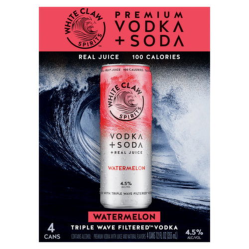 White Claw Spirits Vodka + Soda, Watermelon